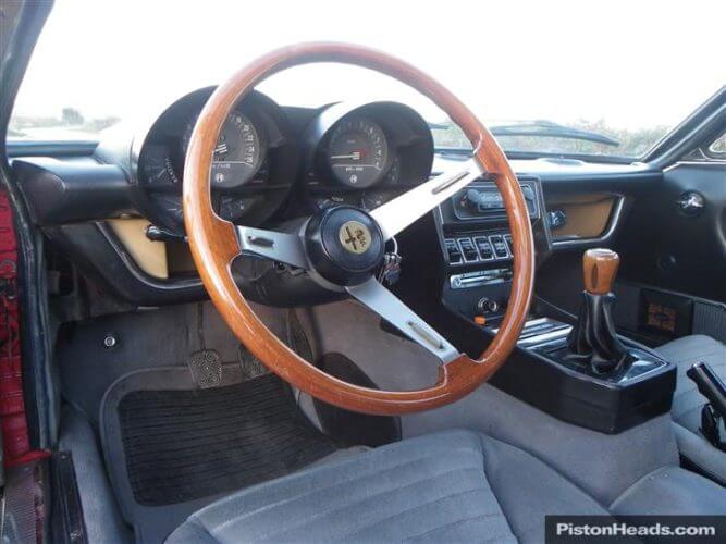 Photo of an Alfa Romeo Montreal dashboard