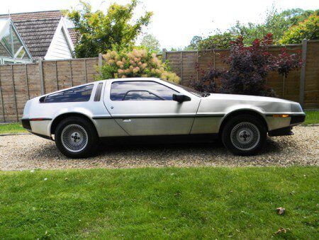 Side shot of a Delorean DMC-12