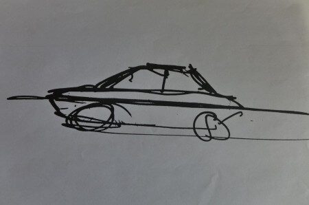 A concept sketch of the Zimp by designer Ercole Spada himself