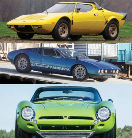 Lancia Stratos, De Tomaso Mangusta and an Iso Grifo - all on sale from RM Auctions