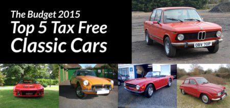Take to the Road Budget 2015 Top 5 Tax Free Classic Cars