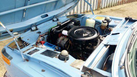 1975 BMW 1502 engine bay