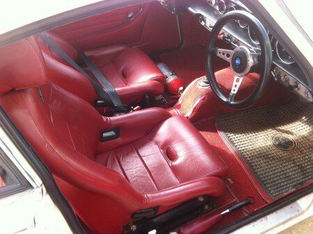 1964 Volvo P1800S rally car interior