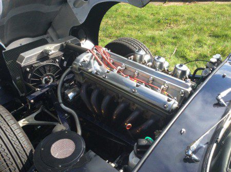 1962 Jaguar E-Type Series 1 Lightweight Recreation engine bay