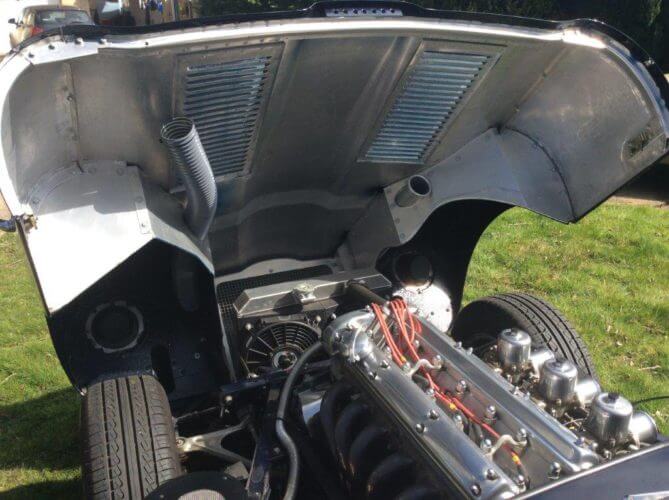 1962 Jaguar E-Type Series 1 Lightweight Recreation engine bay