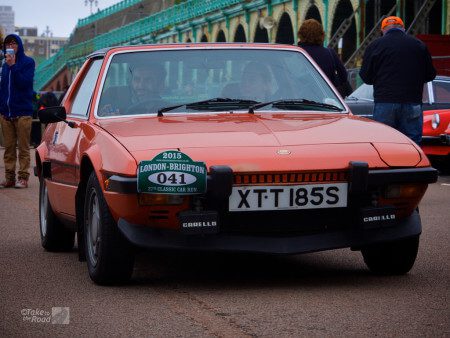 Fiat x1/9 1300 at the London to Brighton Classic Car Run