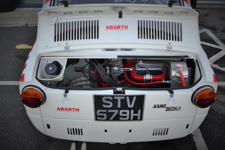 1969 Fiat 850 Abarth recreation engine bay