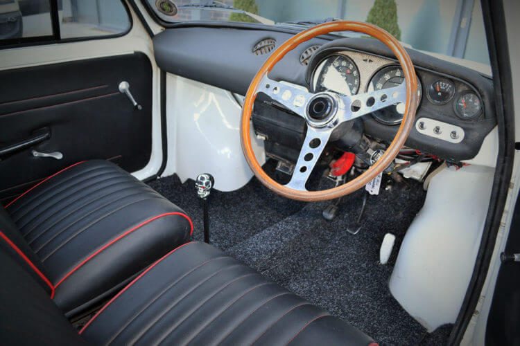 1969 Fiat 850 Abarth recreation interior