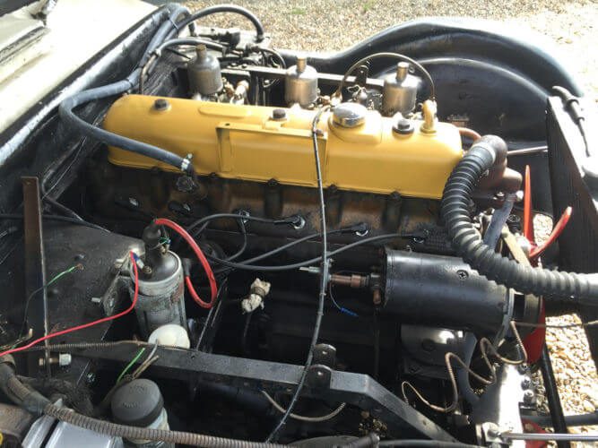 1956 Jensen 541 engine bay