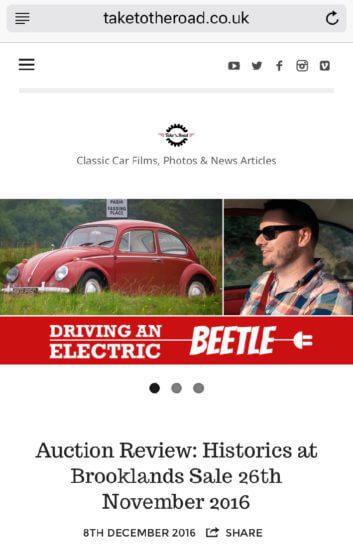 New Take to the Road website