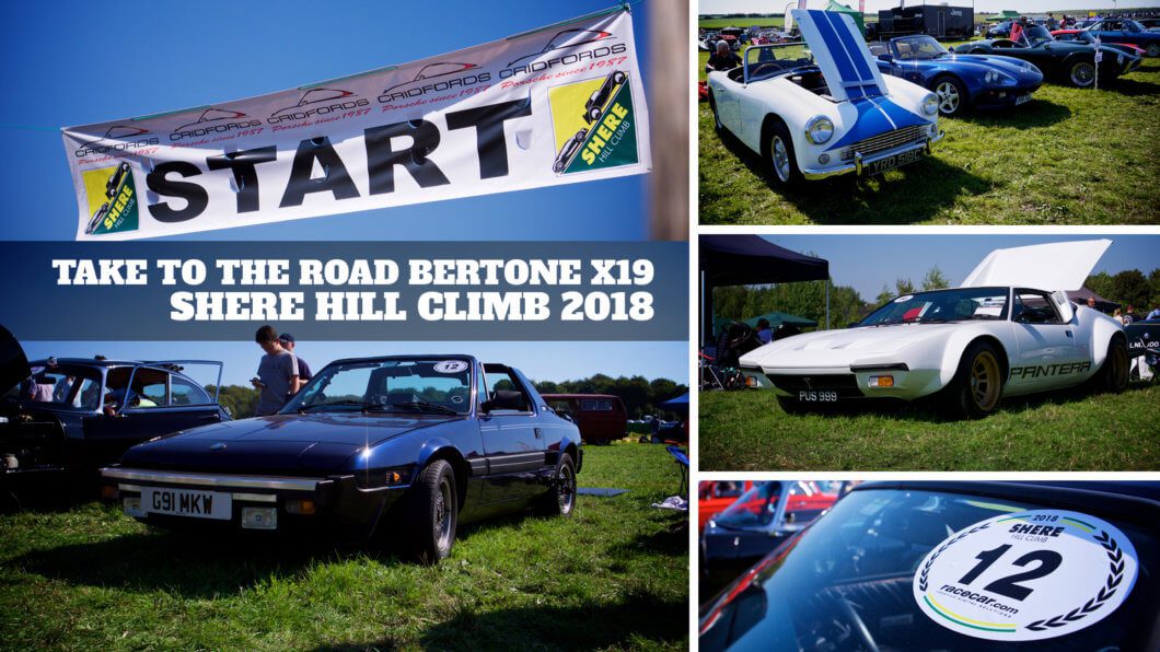 Take to the Road Highlights Shere Hill Climb 2018 in a Bertone x19 Gran Finale