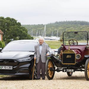 101-year-old drives Ford Mustang Mach-E and Ford Model T