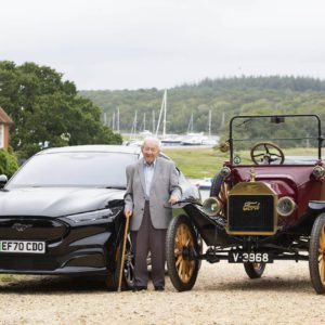 101-year-old drives Ford Mustang Mach-E and Ford Model T