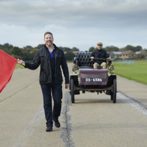 Paul Cowland drives 1903 Knox ahead of London to Brighton Veteran Car Run