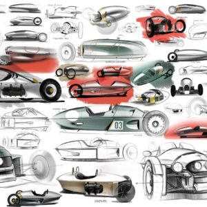 Morgan reveals early sketches of the new Three Wheeler
